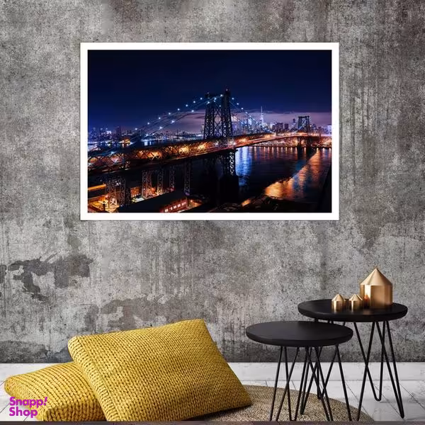 تابلو بکلیت طرح منظره شهر مدل قاب شاسی W-s8153