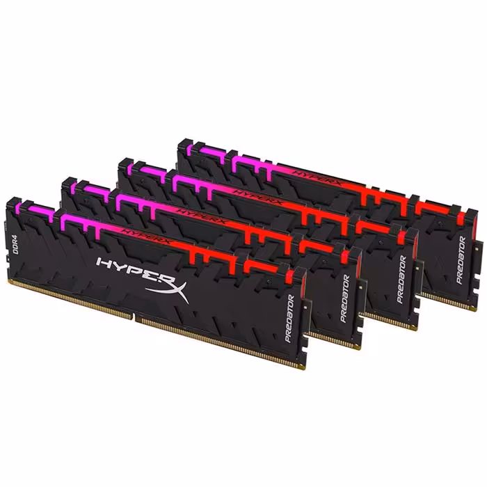 رم کامپیوتر 4کاناله کینگستون مدل HyperX Predator RGB با حافظه 32 گیگابایت و فرکانس 3600 مگاهرتز