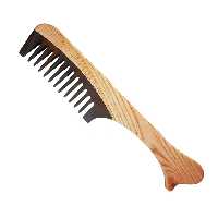 شانه چوبی دندانه درشت ساخته شده شده از چوب درخت گردو 