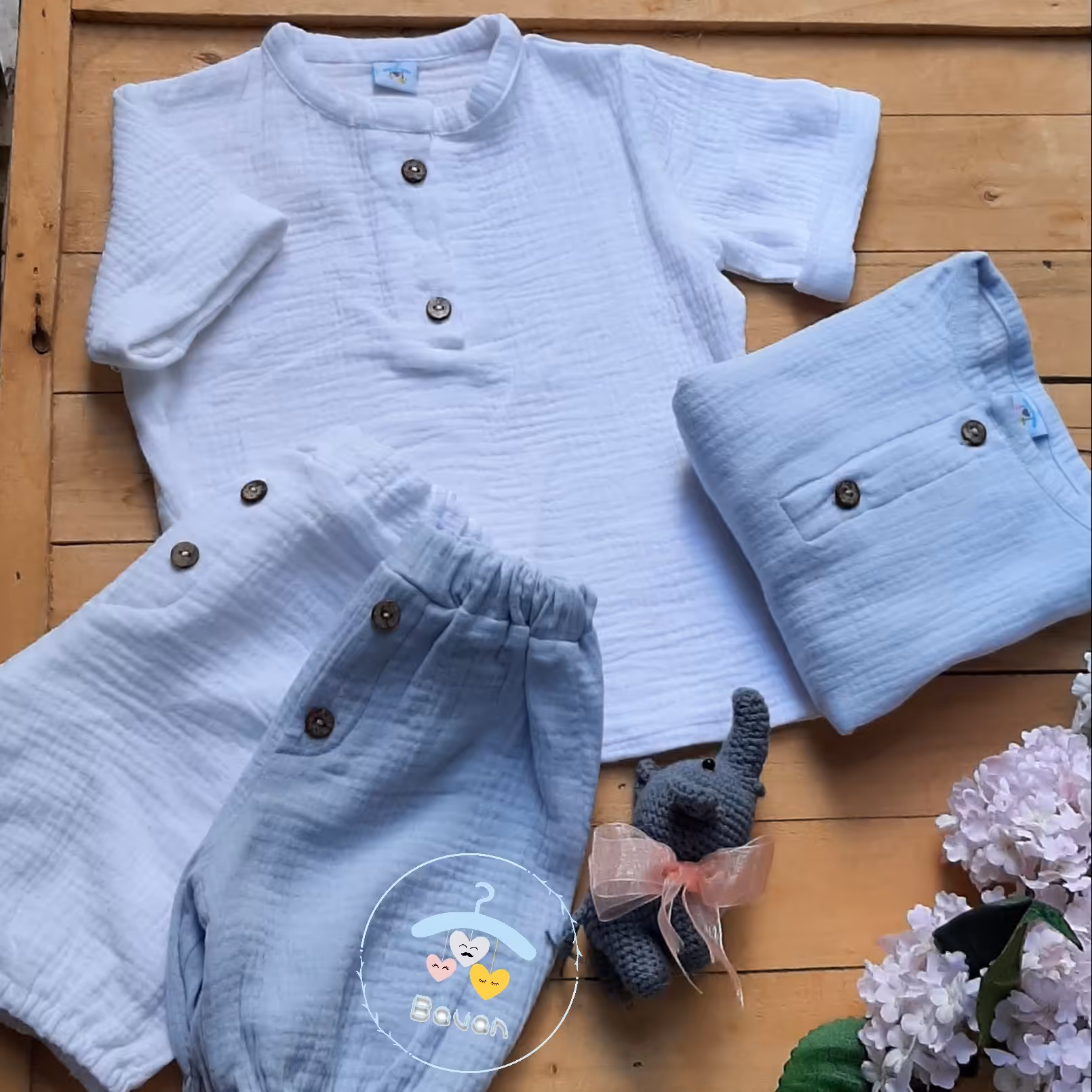 پیراهن و شورت پسرانه جنس سوپر نخ پنبه