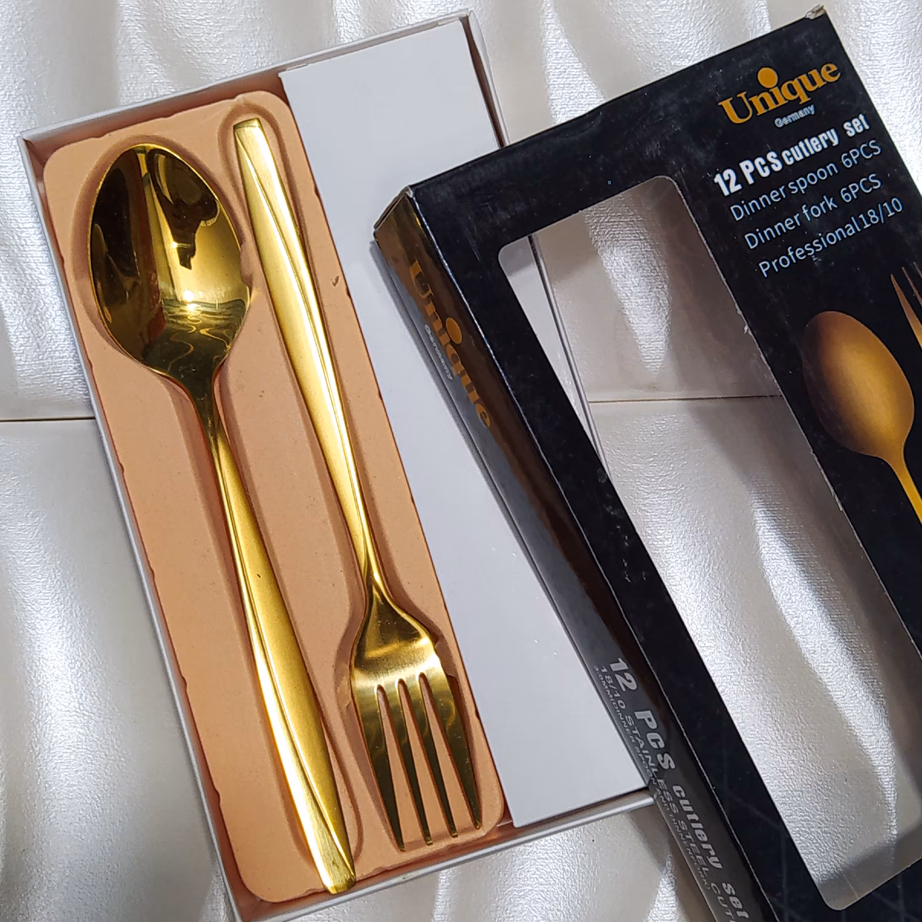 قاشق چنگال طلایی یونیک