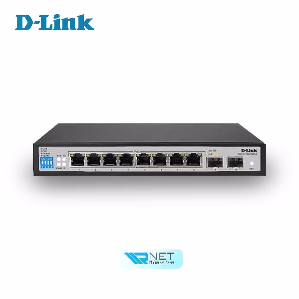 سوئیچ 10 پورت PoE دی لینک DGS-F1100-10PS E