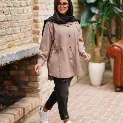 مانتو اسپرت زنانه داکرون مدل کیمونو بغل سگک