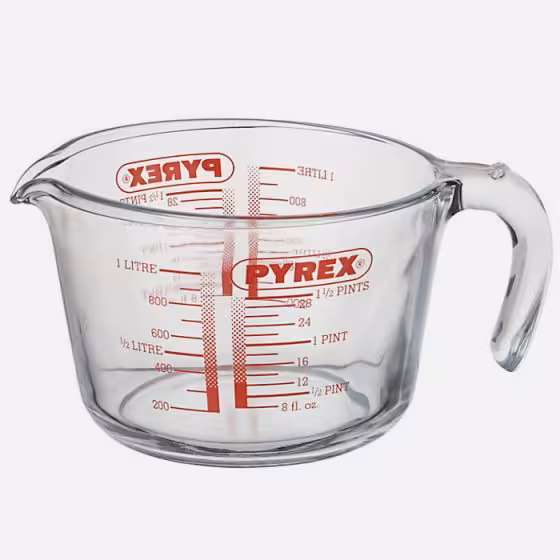 شیر جوش 1 لیتر مدرج پیرکس مدل Classic Glass