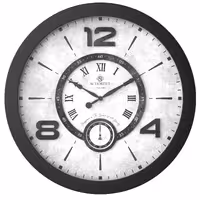 ساعت دیواری چوبی شوبرت مدل 6125 مشکی سایز 60