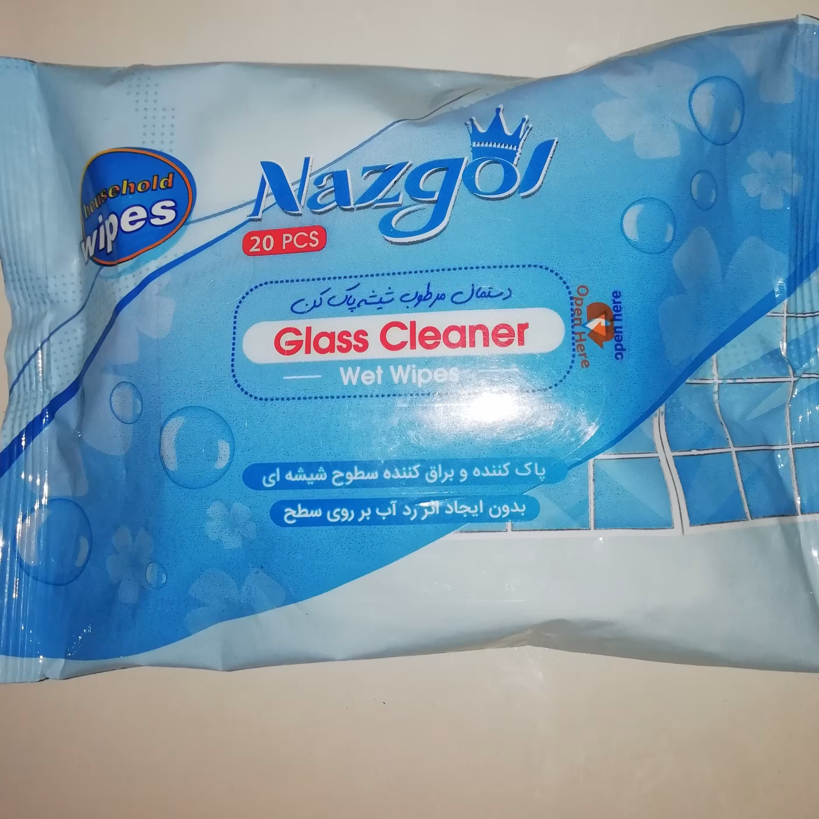 دستمال مرطوب مخصوص شیشه و آینه