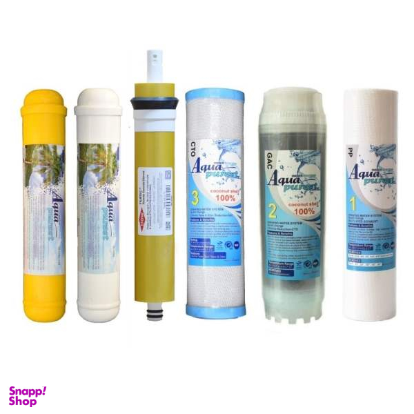 فیلتر دستگاه تصفیه کننده آب آکوا پیورست مدل AP-PRO 06 بسته 5 عددی + فیلتر ممبران فیلمتگ مدل DOW