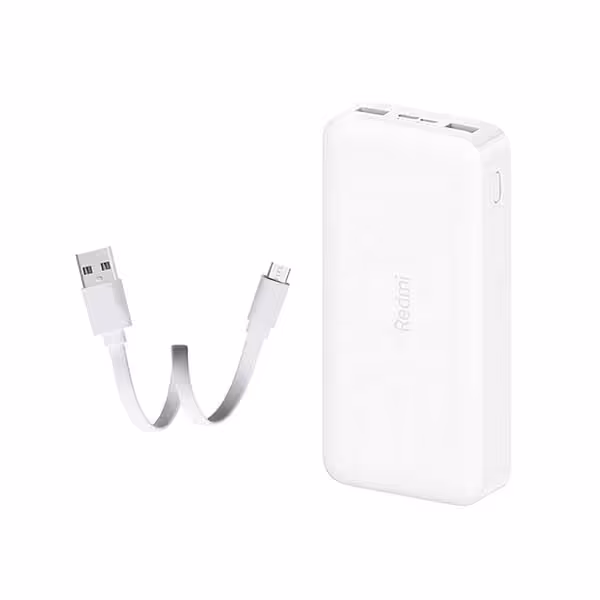 مشخصات، قیمت و خرید شارژر همراه شیائومی مدل Redmi ظرفیت 20000 میلی آمپرساعت به همراه کابل تبدیل microUSB