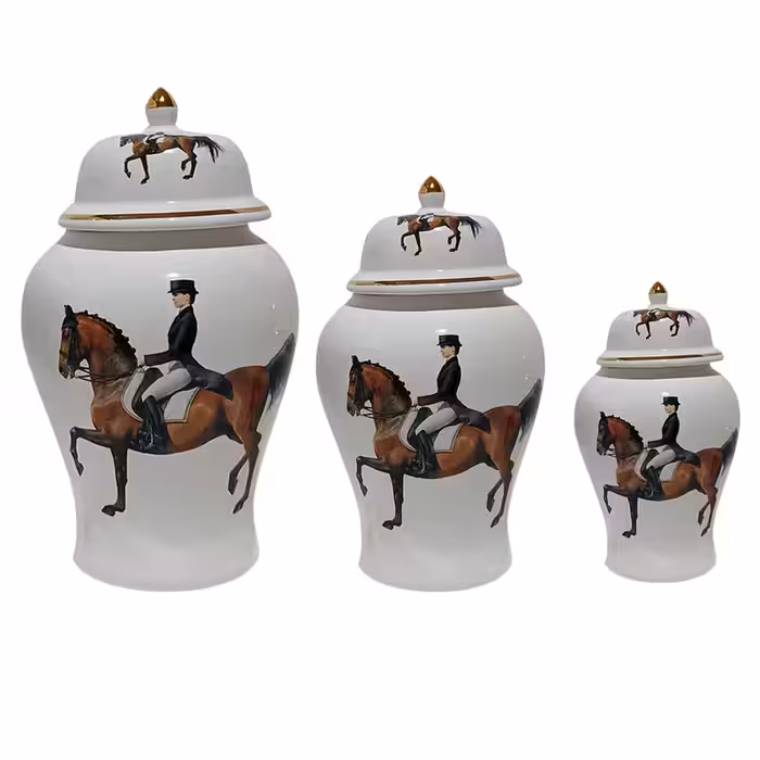 بانکه مدل جینجر جار طرح اسب MS05 مجموعه سه عددی