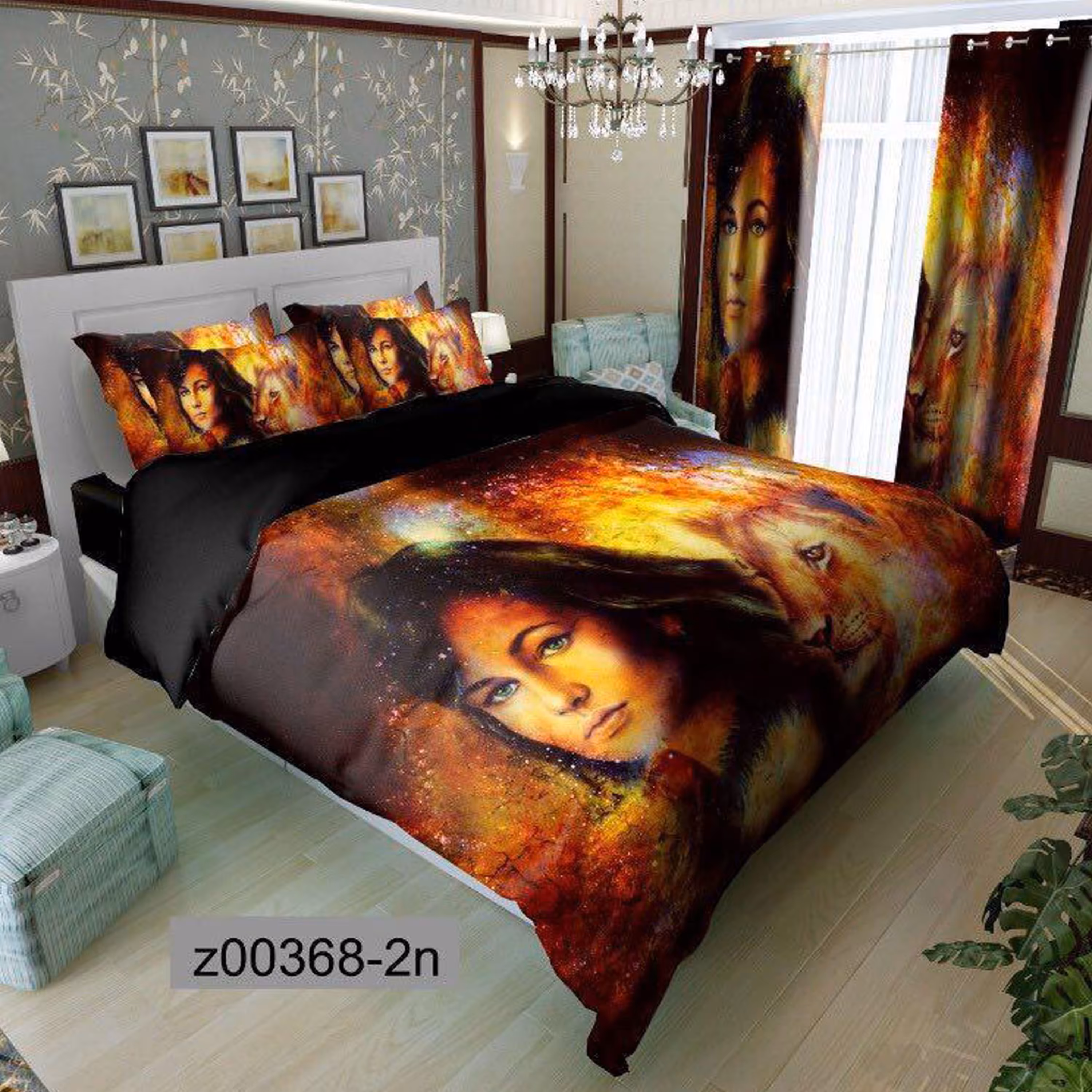 سرویس روتختی 2 نفره تنسل چاپی برندترک لند(Turk Land) z 368