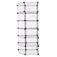 ست قفسه مشبک مدل یک طرف هلالی شش طبقه سایز 32x32(ارسال پس کرایه و به عهده مشتری)