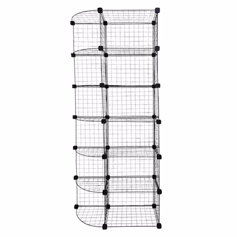 ست قفسه مشبک مدل یک طرف هلالی شش طبقه سایز 32x32(ارسال پس کرایه و به عهده مشتری)