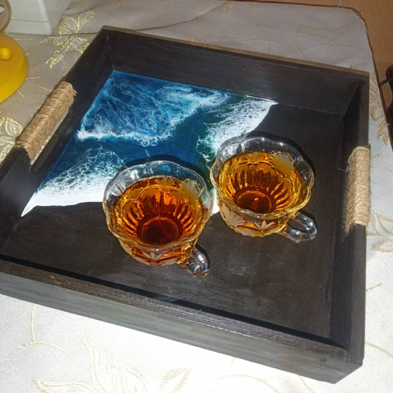سینی چوب و رزین