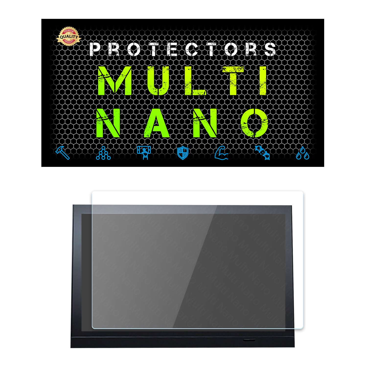 گلس مانیتور خودرو ام وی ام X22 PRO برند مولتی نانو ضد خش و ضد اثر انگشت