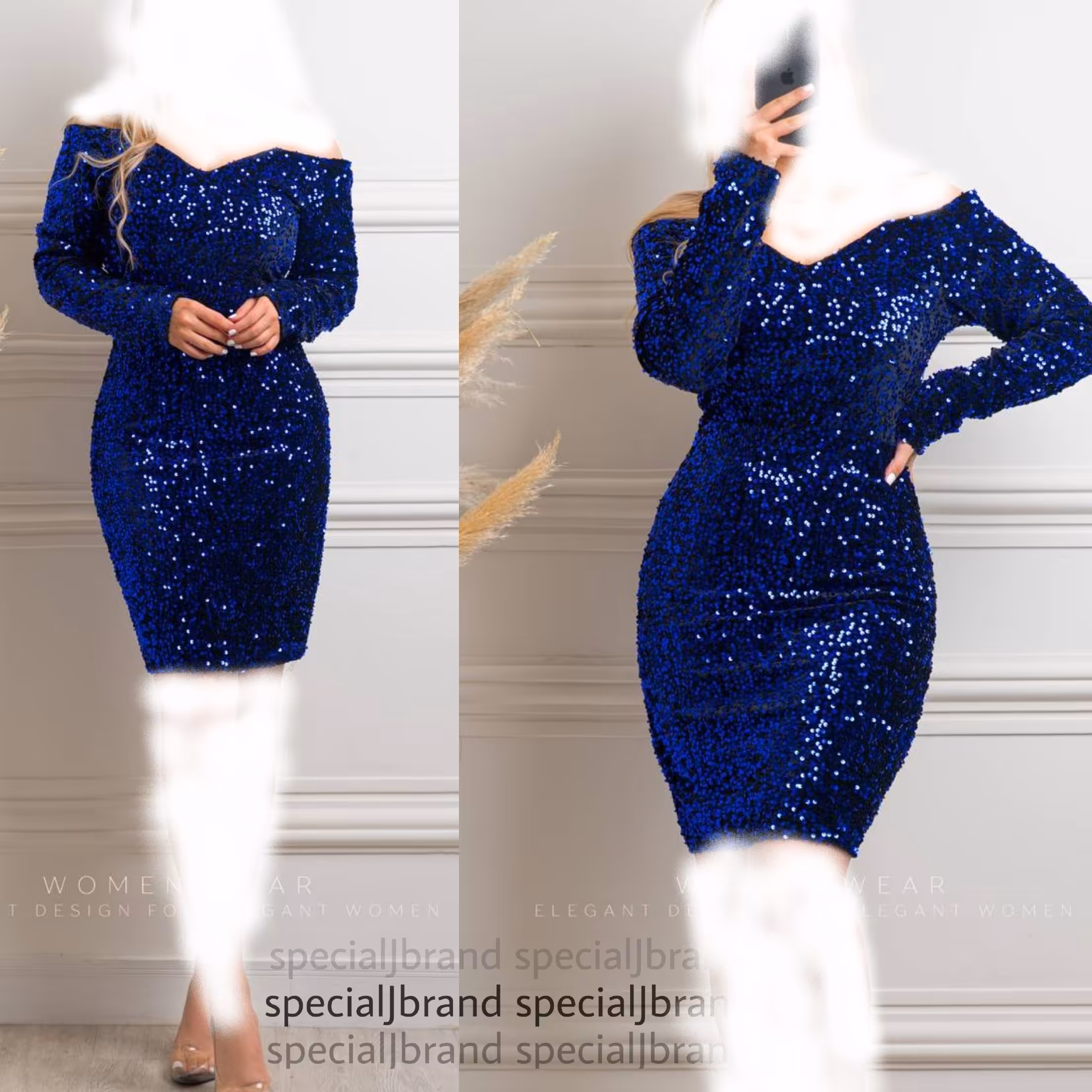 تونیک مجلسی فوق العاده شیک و زیبا پولک مخملی