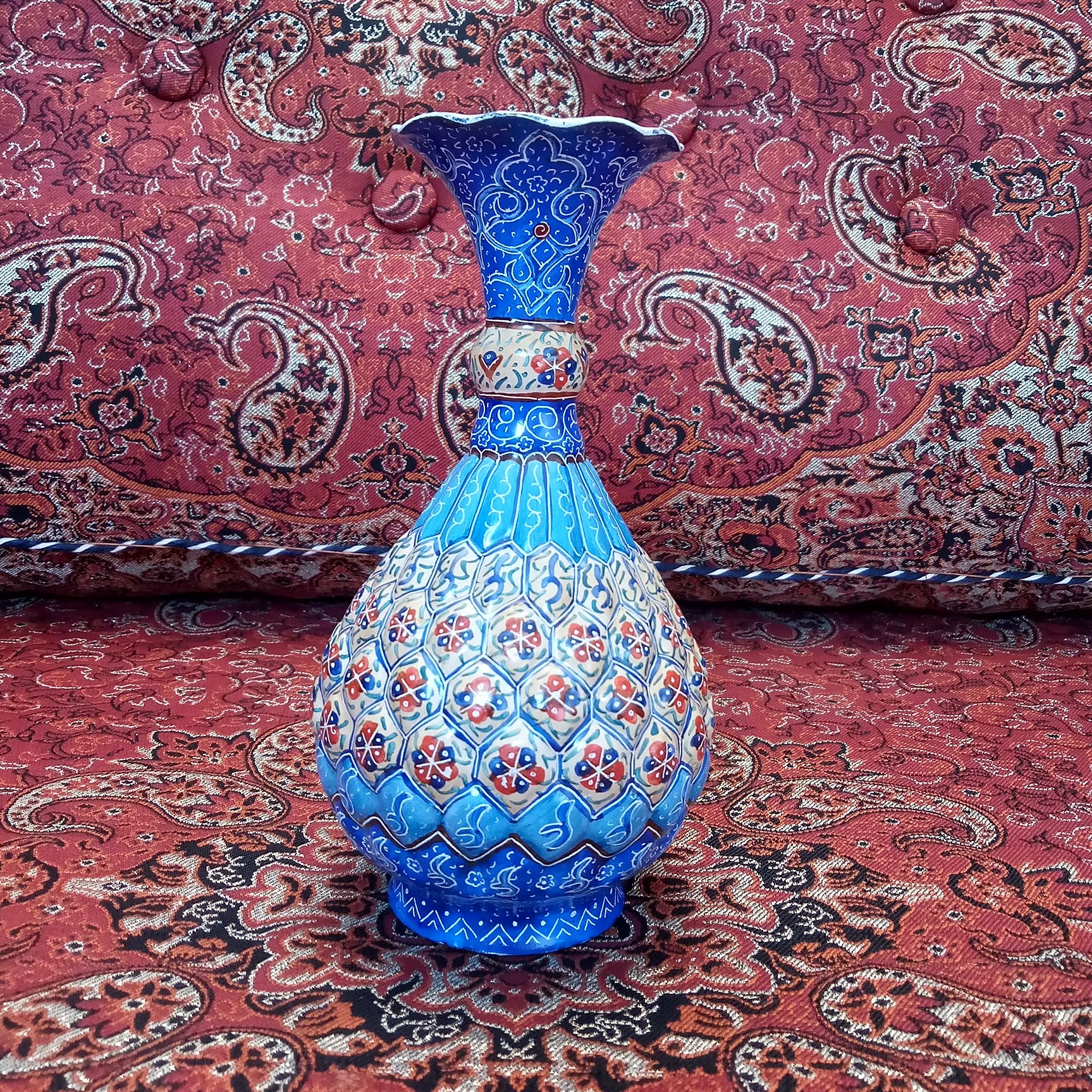 گلدان تک میناکاری شلغمی سایز 16