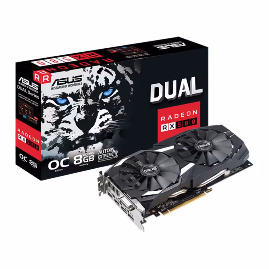 کارت گرافیک ایسوس DUAL RX580 O8G