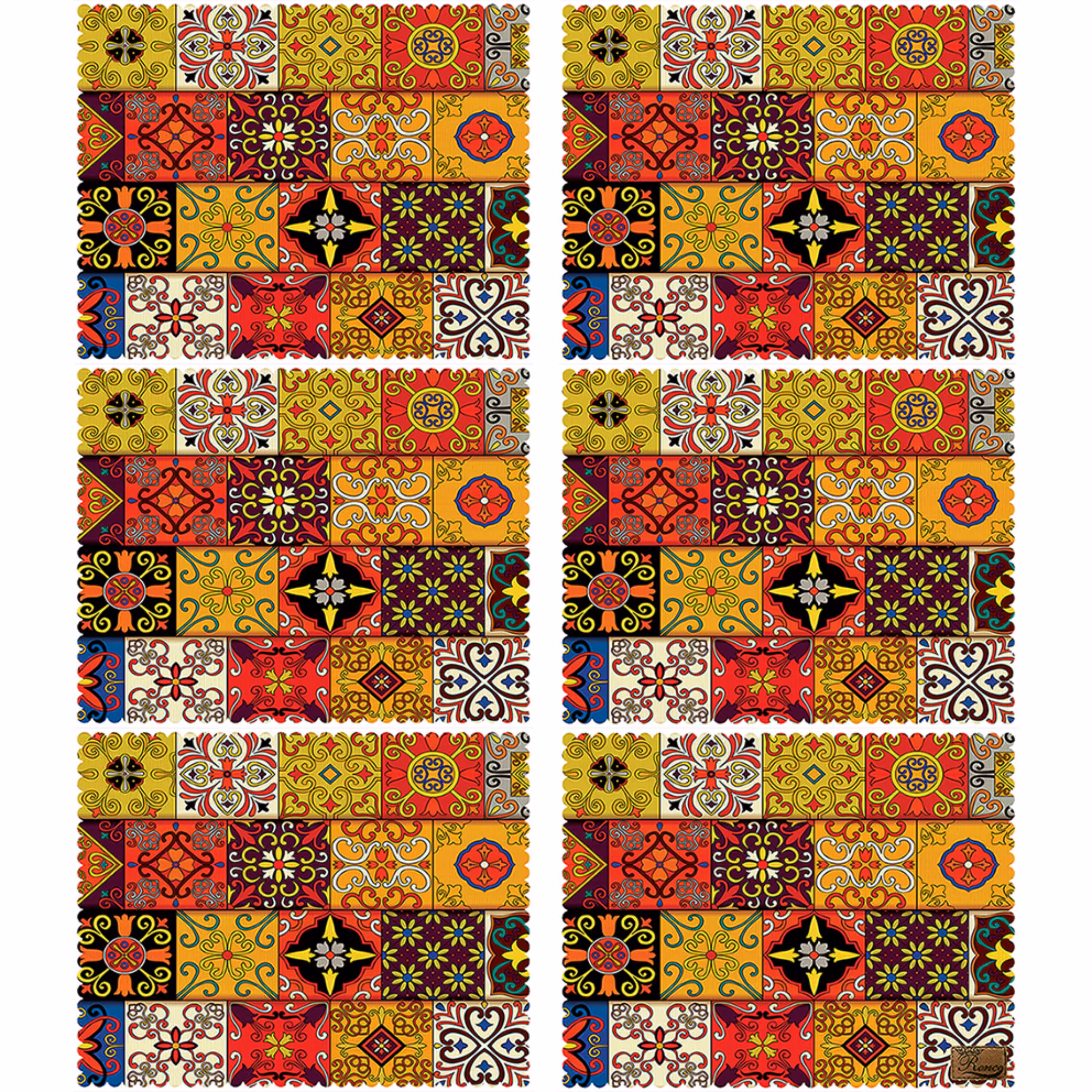 زیر بشقابی مستطیلی پارچه مخمل سایز 35 در 40 مدل U3-541 شرکت رنس