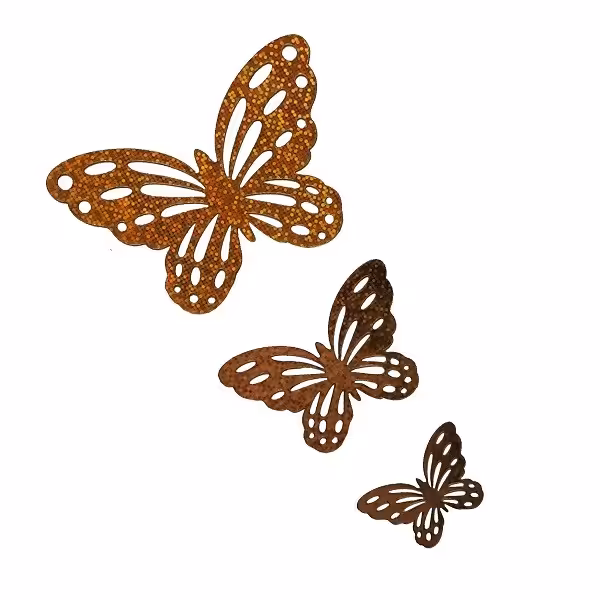 ابزار تزیین کیک به گز مدل پروانه مجموعه 3 عددی