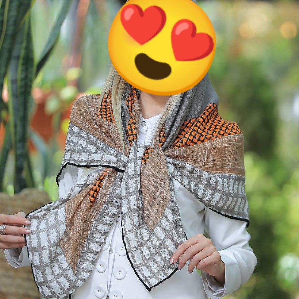 روسری نخی دور دست دوز قواره 110