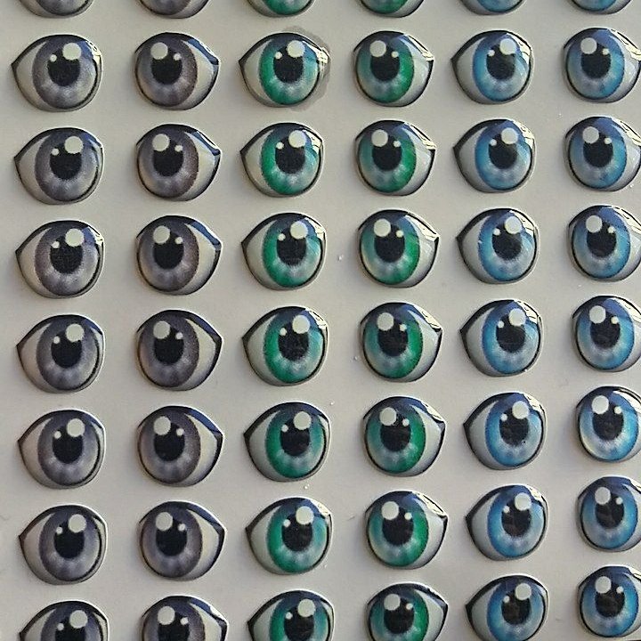 چشم رزینی سه رنگ 6میل .25جفت 