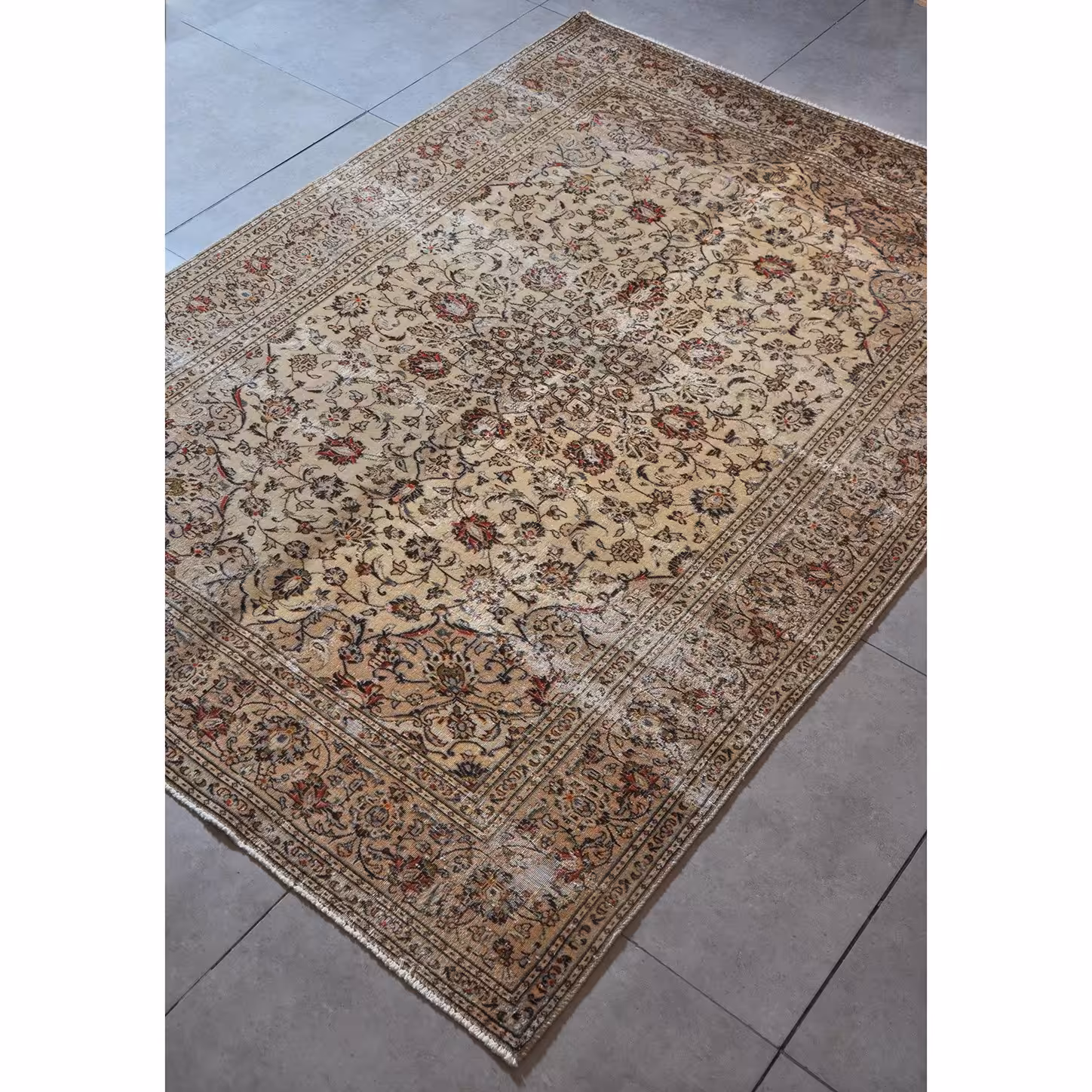 فرش دستبافت پنج متری امیرخیز مدل وینتیج کد 4932