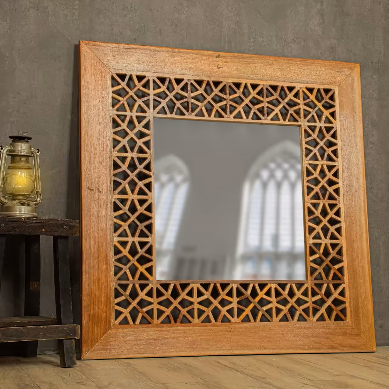 قاب آینه گره چینی 