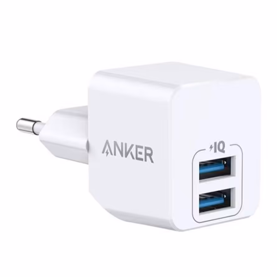 شارژر دیواری دو پورت انکر PowerPort Mini A2620