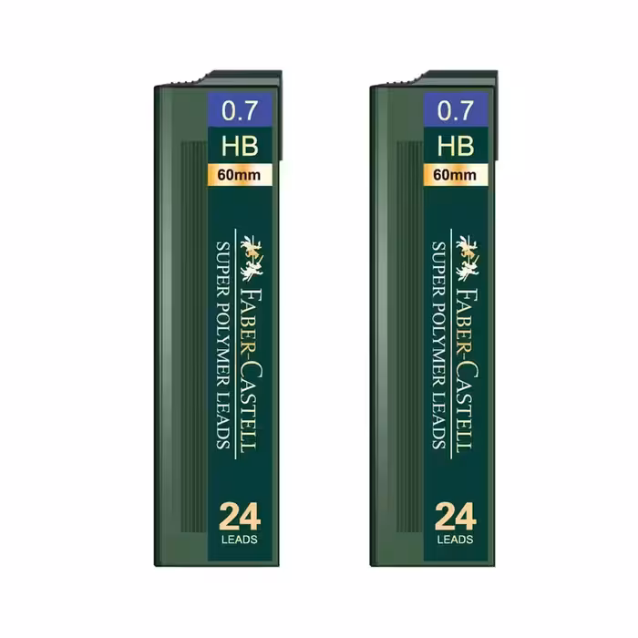 نوک مداد نوکی 0.7 میلی متری فابر کاستل مدل Super Polymer HB بسته دو عددی