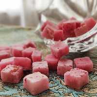 قند گیاهی با طعم گل محمدی طبیعی بدون رنگ و افزودنی (300 گرم)  پولکی حبه ای قند فود