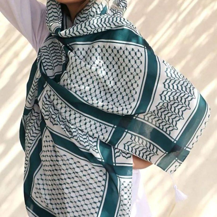 شال منگوله ای طرح دار ( عمده )