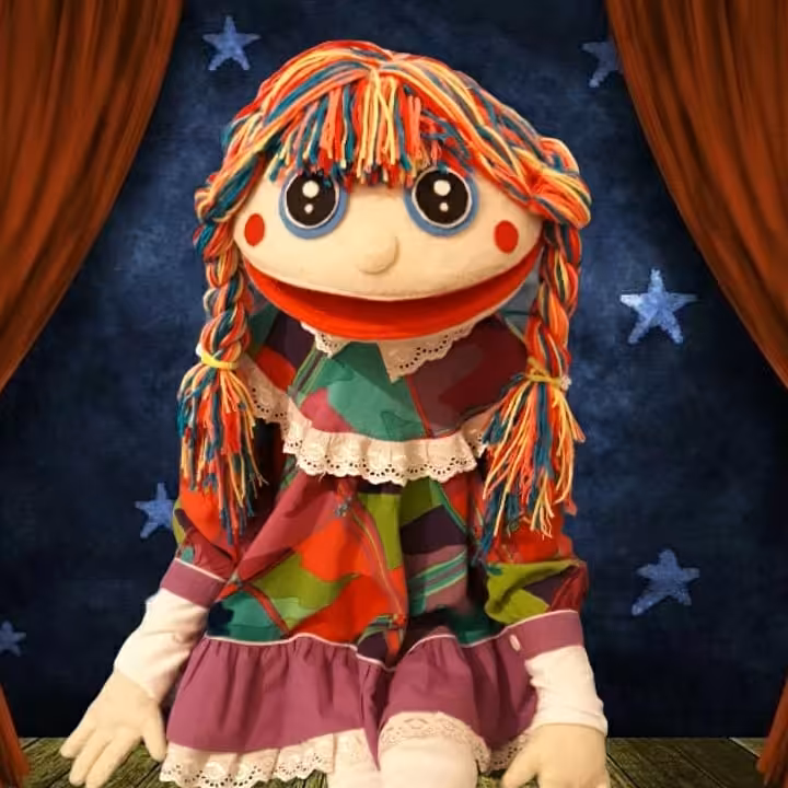 عروسک نمایشی فک زن دختر بچه 