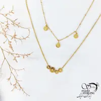 گردنبند گل دار استیل دولاین کد 11802