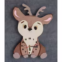 ساعت چوبی طرح گوزن1