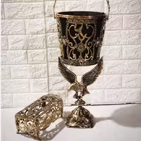 سطل و جادستمالی پایه عقاب برنزی یه کار شیک و خاص 