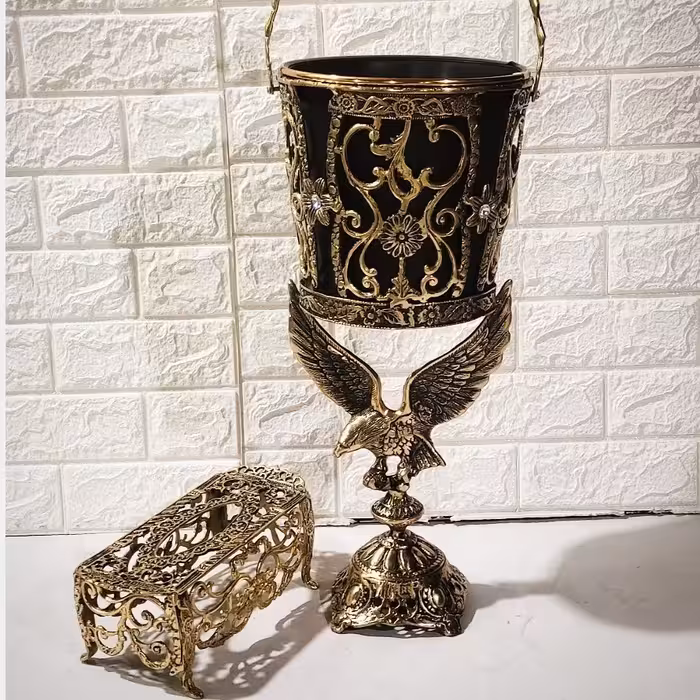 سطل و جادستمالی پایه عقاب برنزی یه کار شیک و خاص 