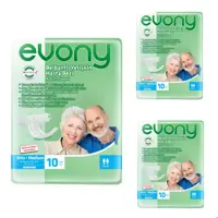 مجموعه 3 عددی پوشینه بزرگسالان اوونی ایونی evony چسبی سایز متوسط 10 تایی