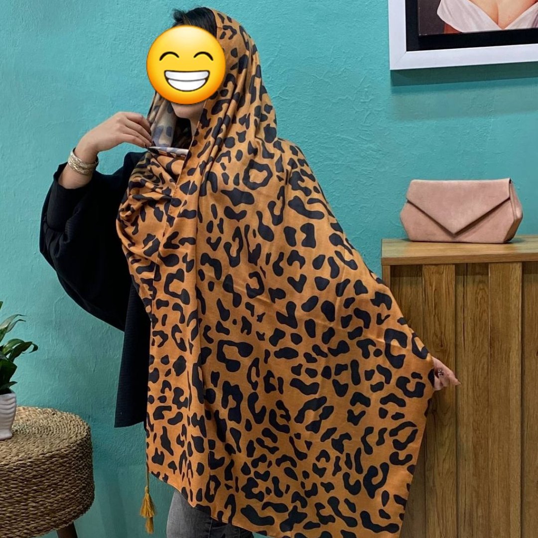 شال موهر منگوله دار دور دوخت 14
