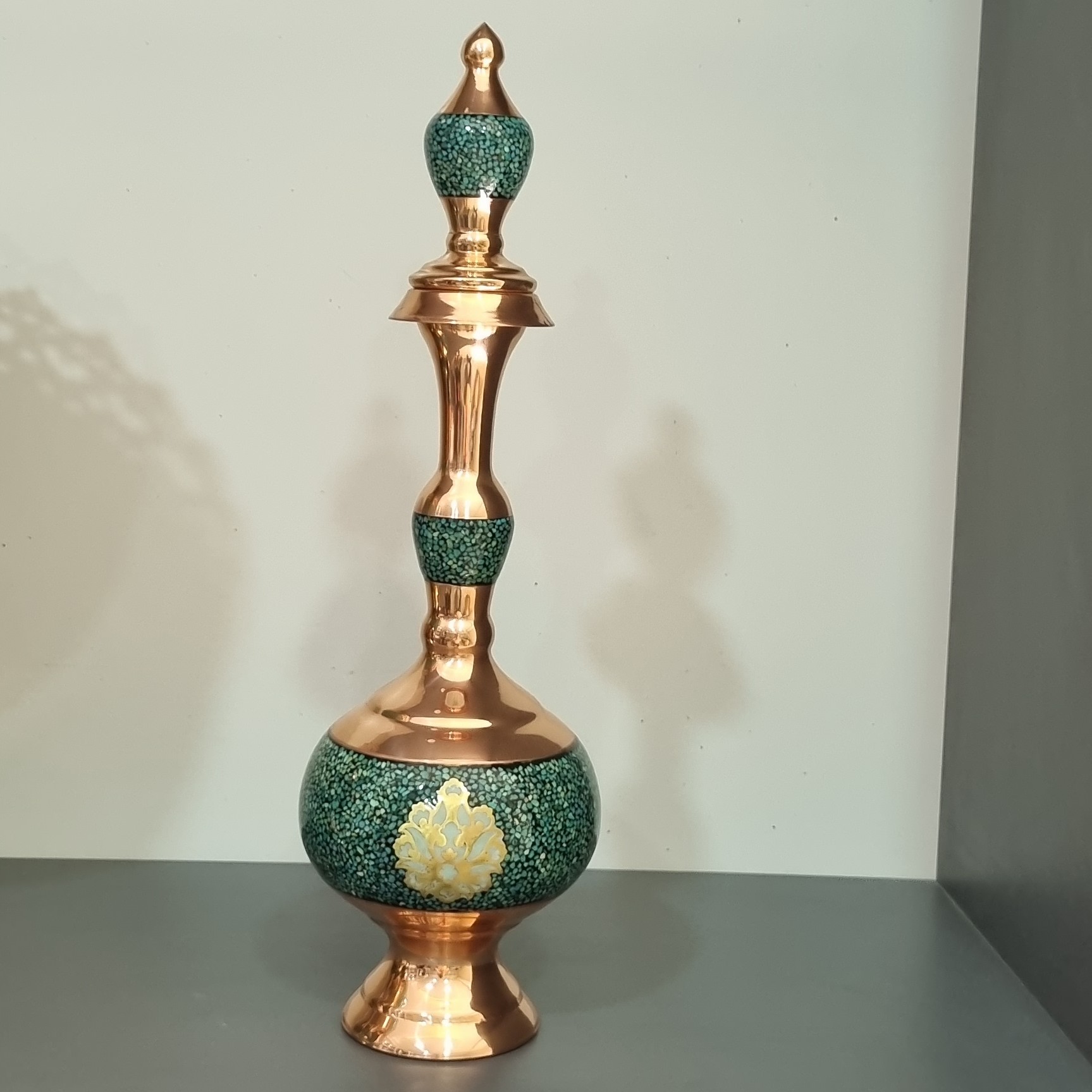 تنگ مسی فیروزه مدل گیلاسی