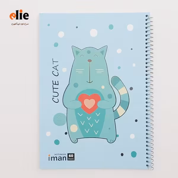 دفتر فانتزی 60 برگ ایمان طرح Cute Cat