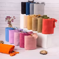 شال پلیسه منگوله دار   قواره دو متری در رنگبندی زیبا