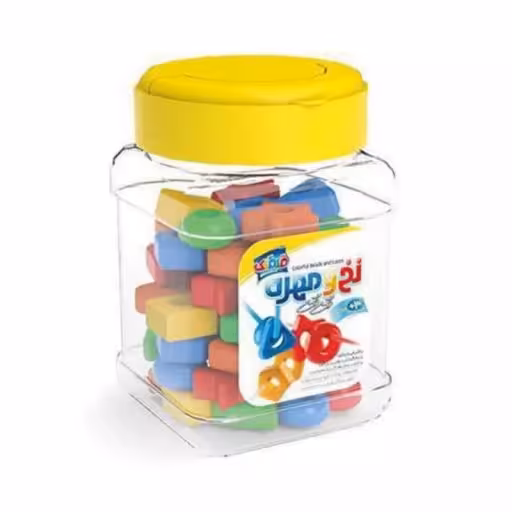 بازی فکری نخ و مهره رنگی رنگی 50 تایی ( علم گستر )