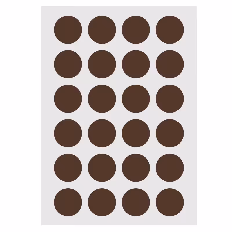 خرید برچسب دایره ای قهوه ای قطر 2 سانتی متر بسته 100 برگی
