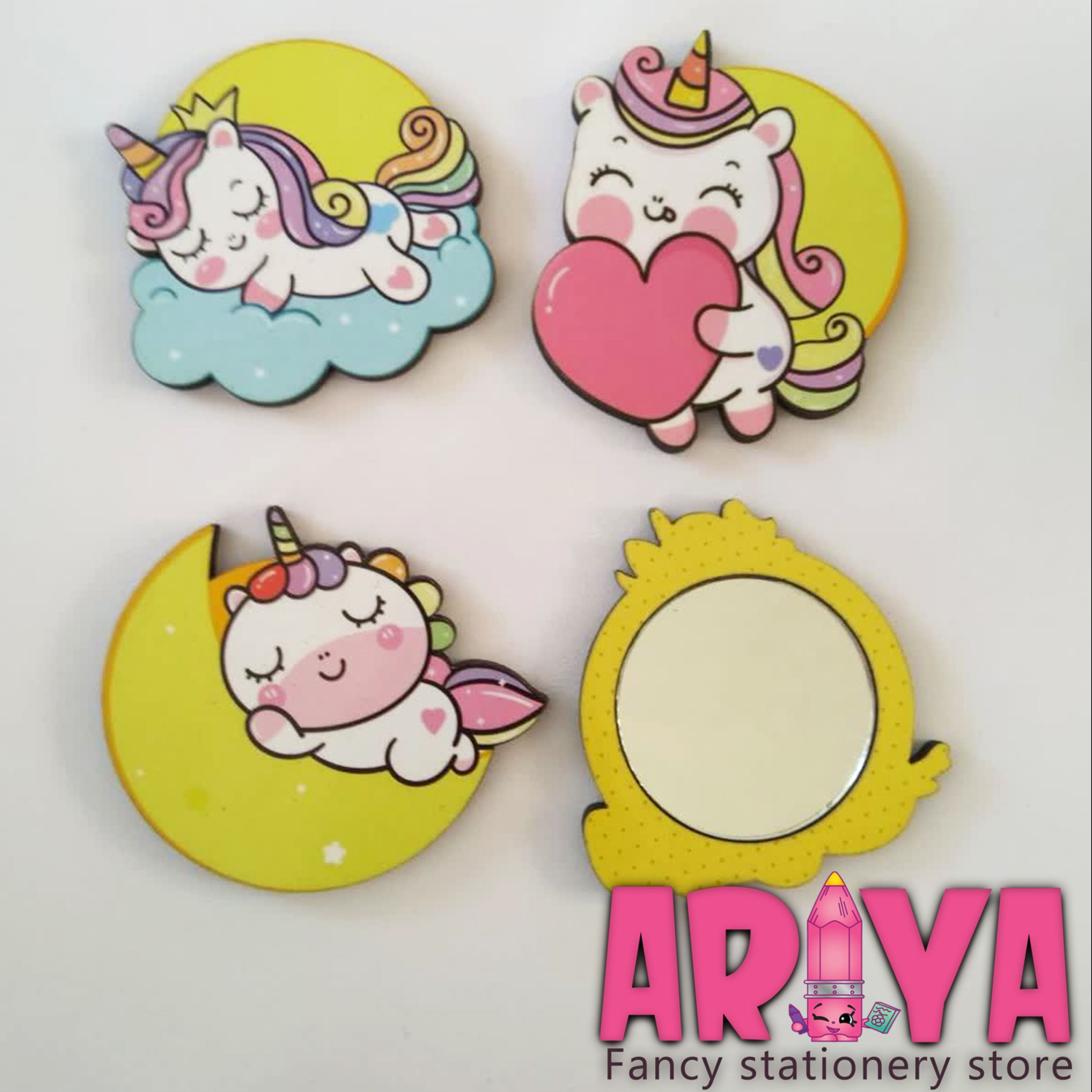 آینه چوبی طرح یونیکورن