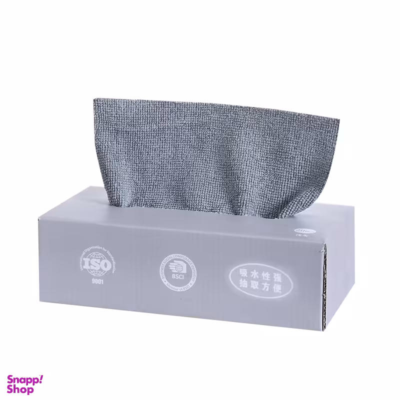 دستمال نظافت حوله ای میکروفایبر بسته 20 عددی