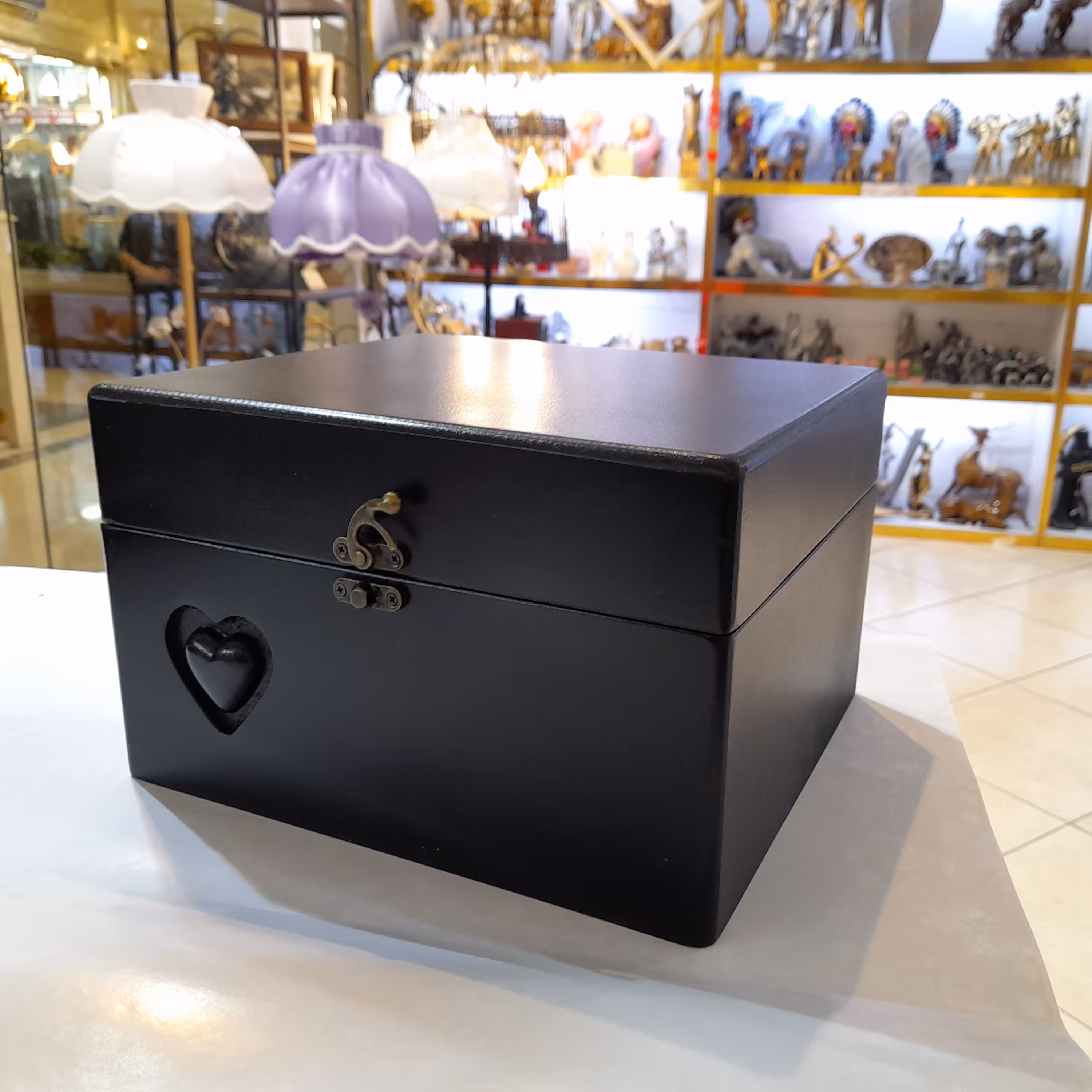 جعبه طرح قلب دار سایز 2 ، صندوقچه چوبی کیفیت عالی