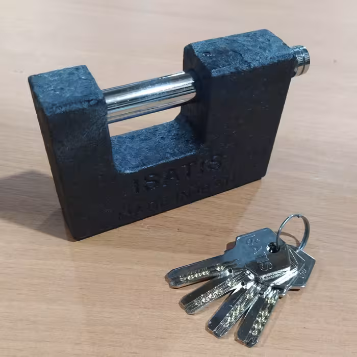 قفل کتابی ایساتیس مدل چکشی سایز 100 کلید کامپیوتری