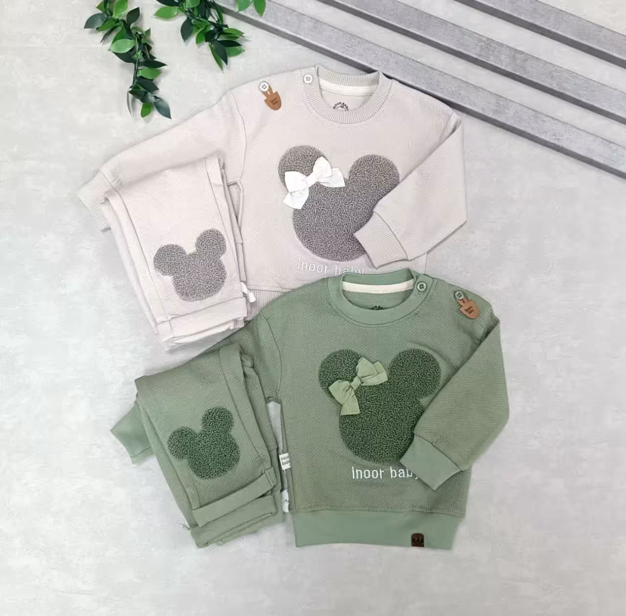 بلوز شلوار دورس طرح میکی موس