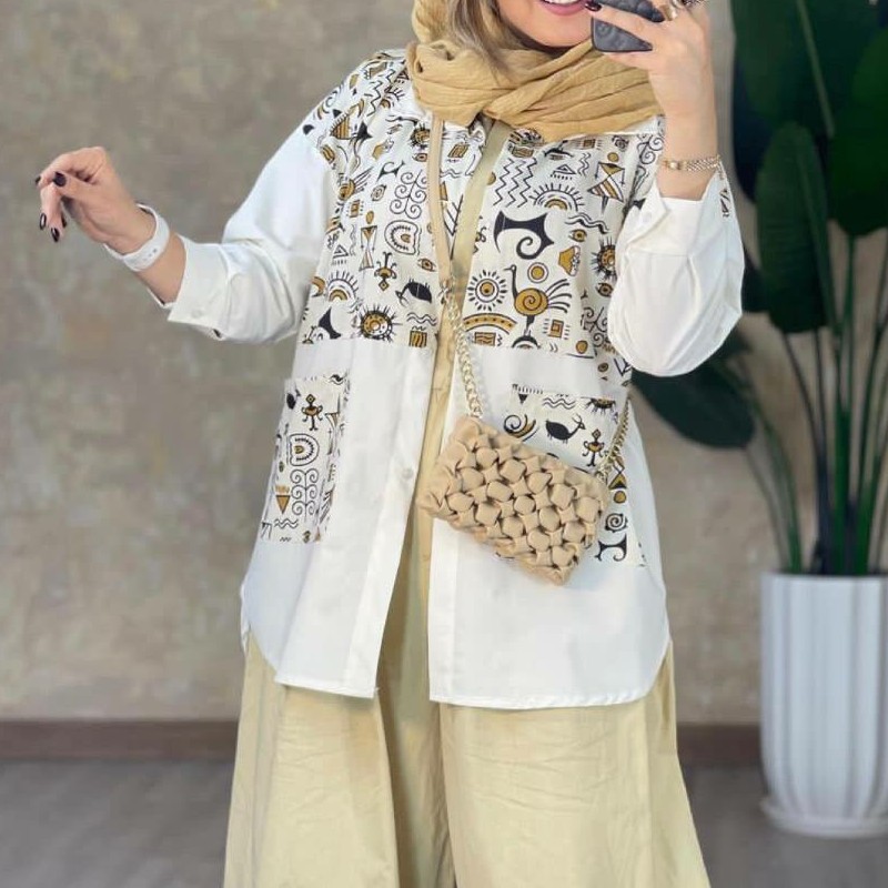 مانتو ژاکارد طرحدار