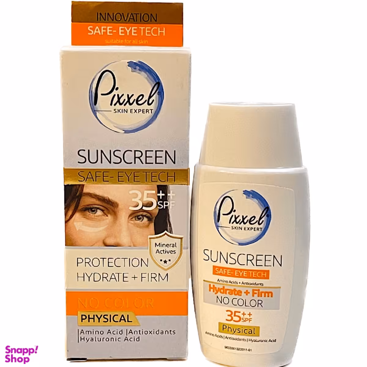 کرم ضد آفتاب دور چشم و صورت فیزیکال بی رنگ پیکسل SPF35 حجم 50 میلی لیتر